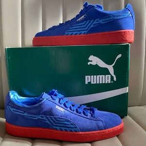 PUMA Suede Classic & Stripes Sneakers (Size: women’s 8.5)